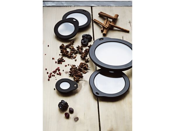 Glasslokk 24 cm Klar/Svart