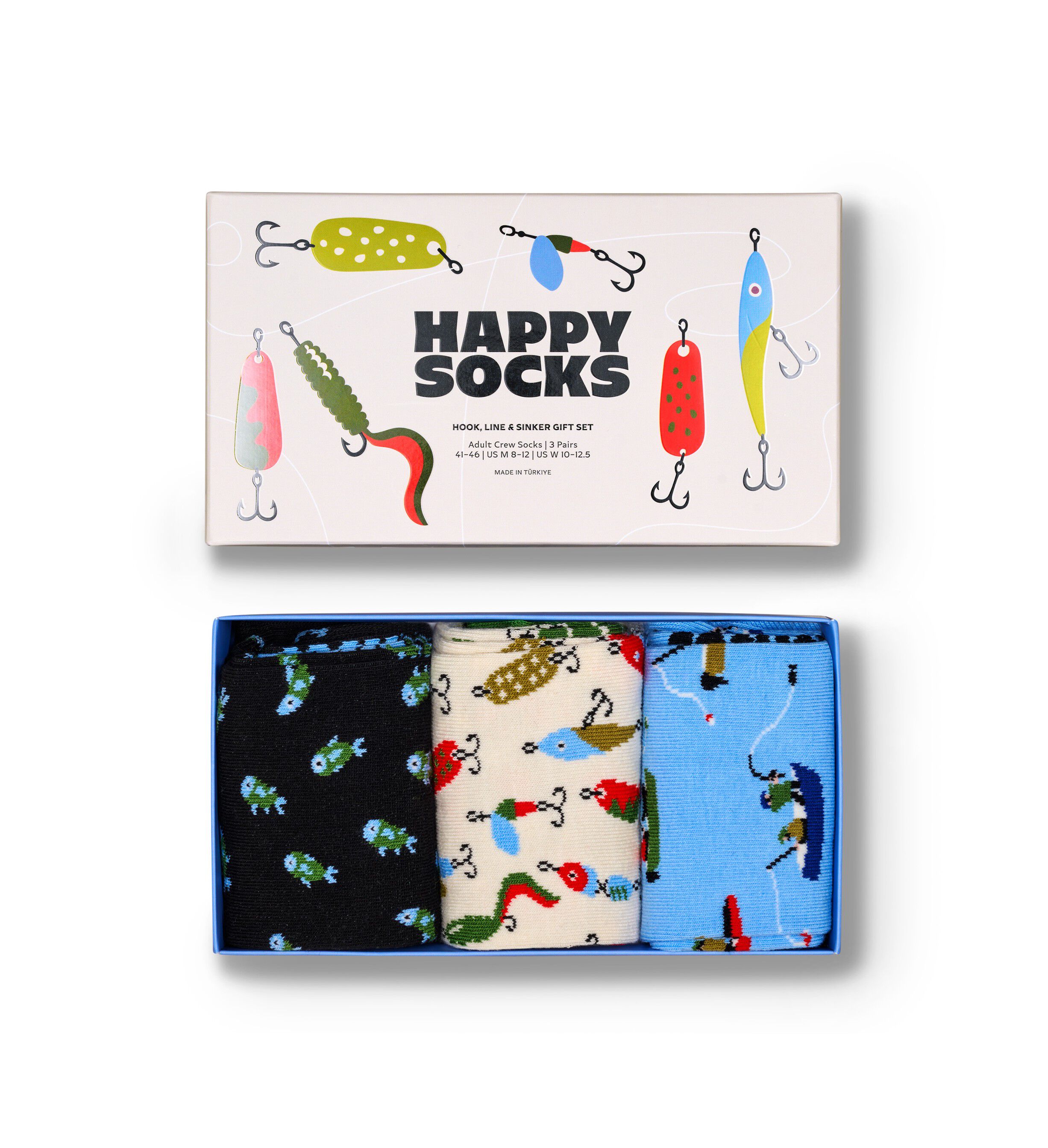 3-Pack Hook, Line, Sinker Socks Gift Set