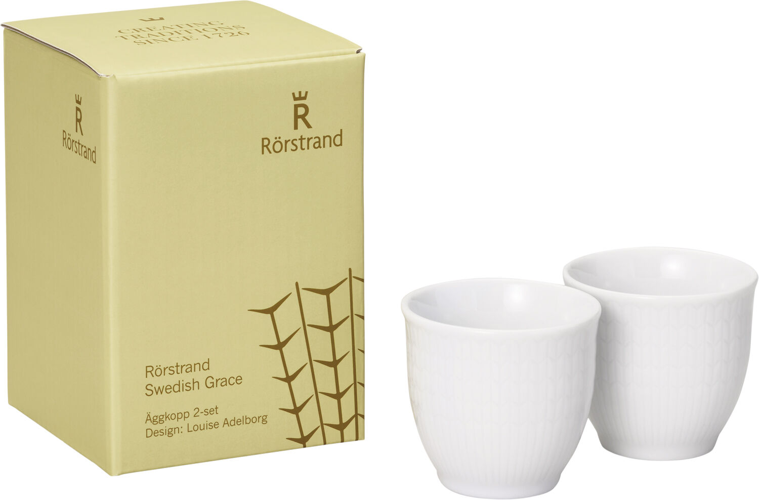 Swedish Grace &AElig;ggeb&aelig;ger 4 cl Snehvid 2 styk