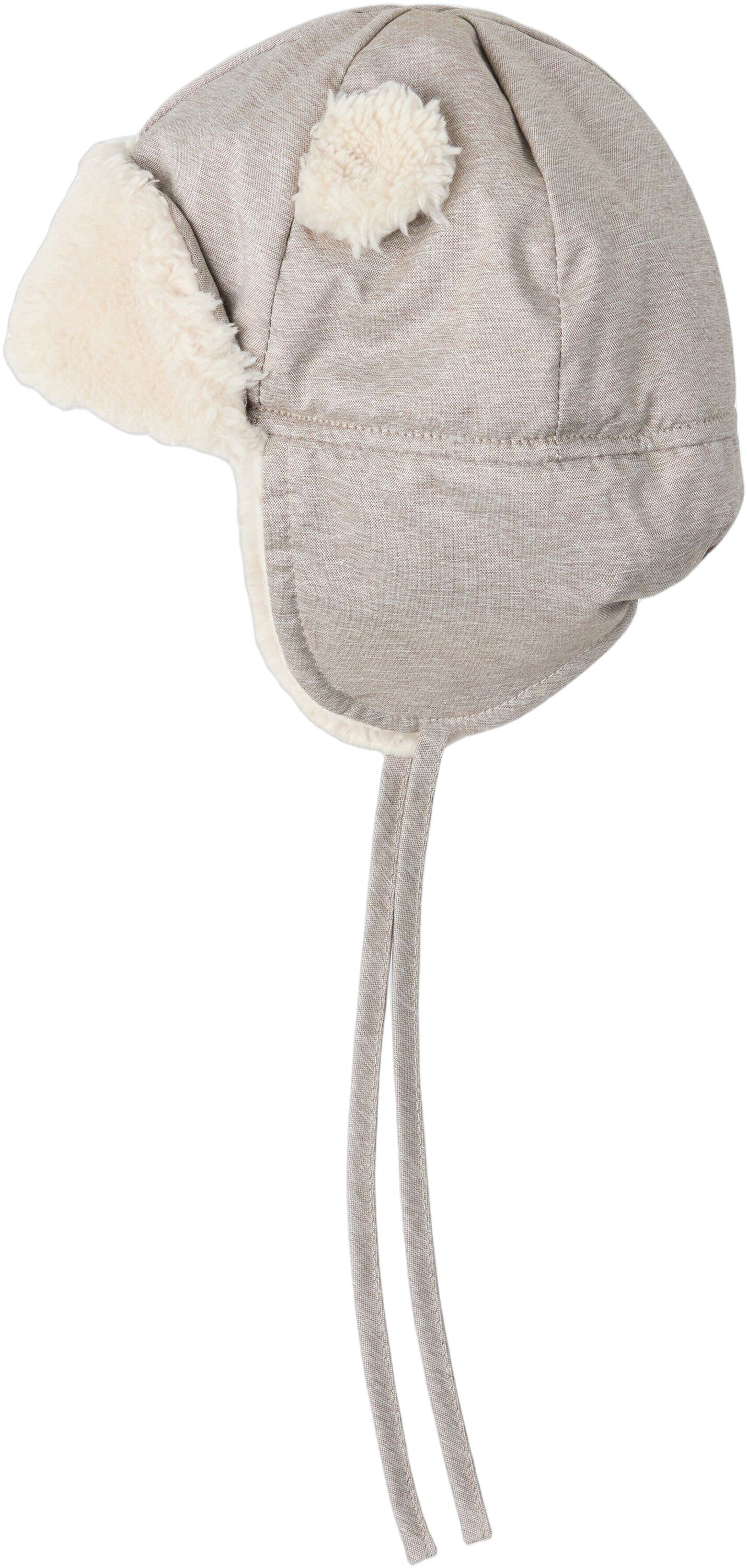 Warm hat with ear flaps lined allov