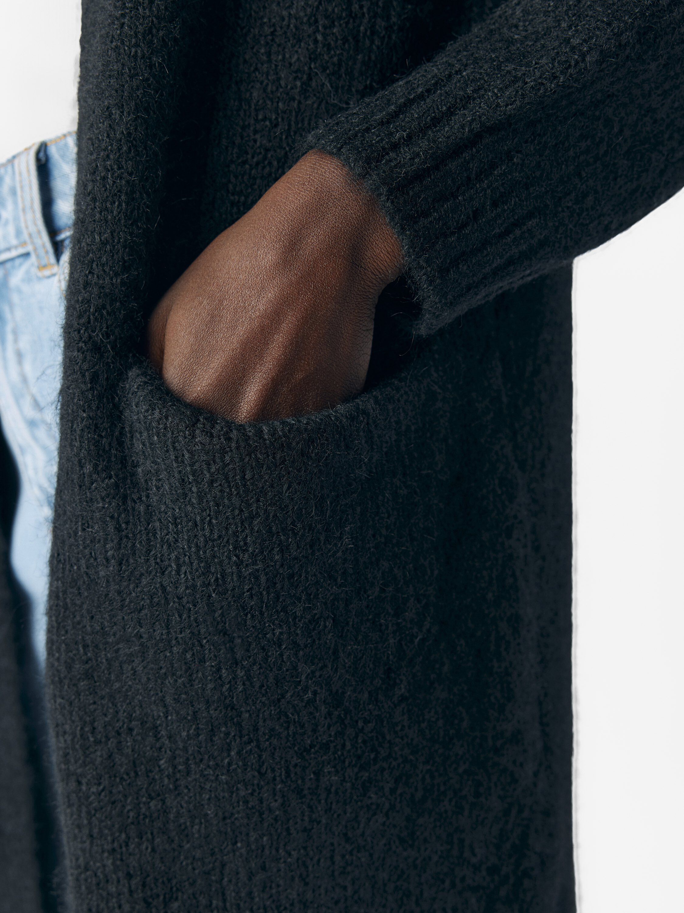 Objmilu Ls Lo Long Knit Cardigan Noos