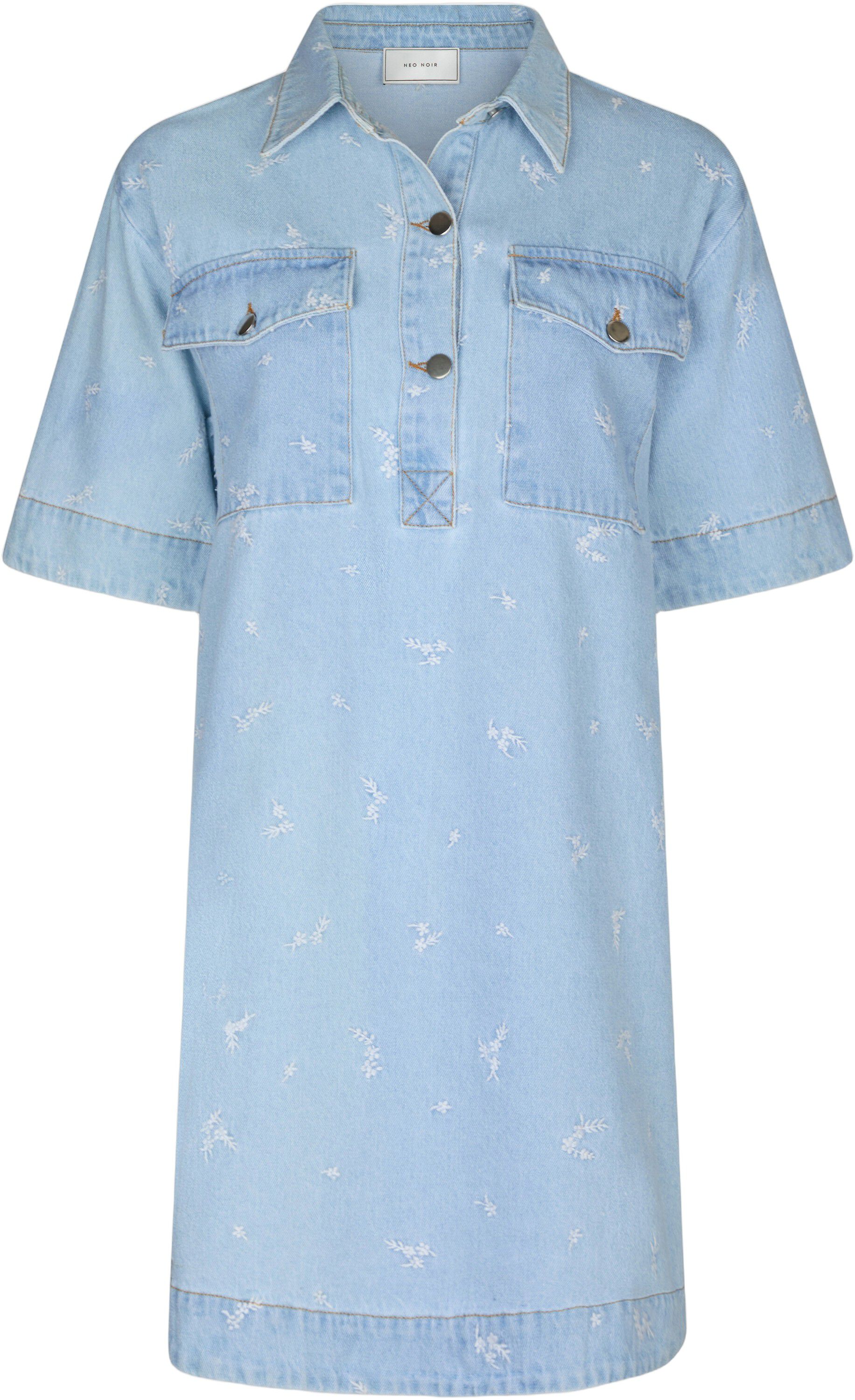 Saras Denim Emb Dress