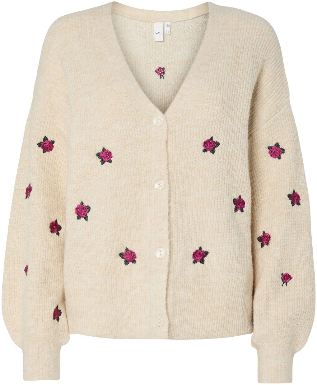 YASFLEUR LS KNIT CARDIGAN S. NOOS