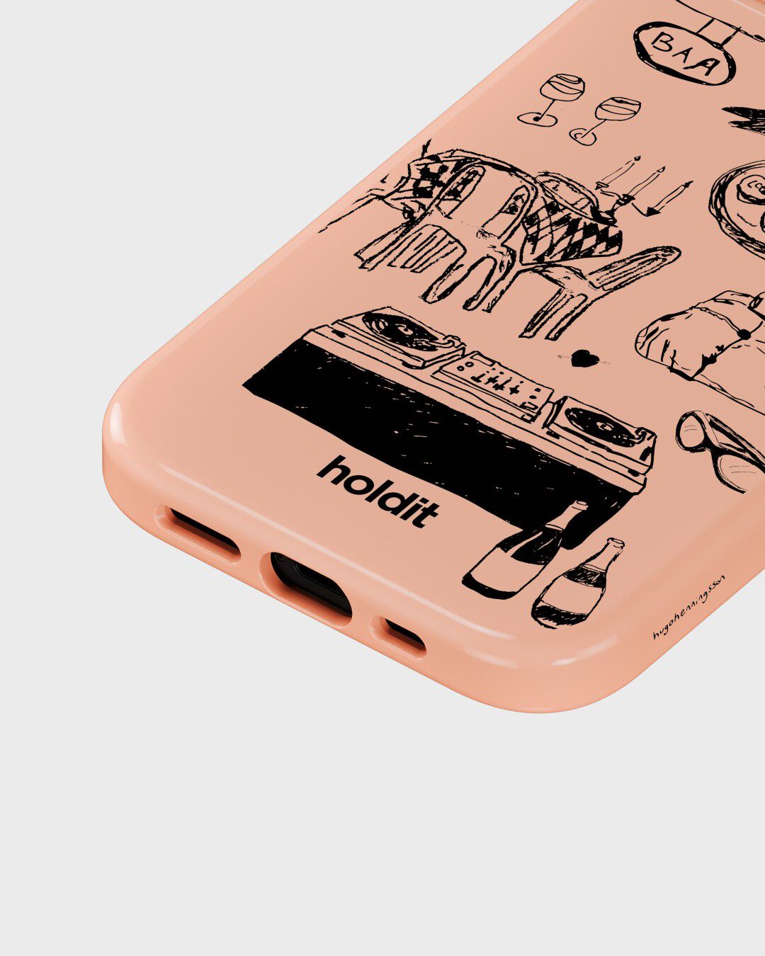 Graphic Print Case MagSafe iPhone 16 Bare Pink