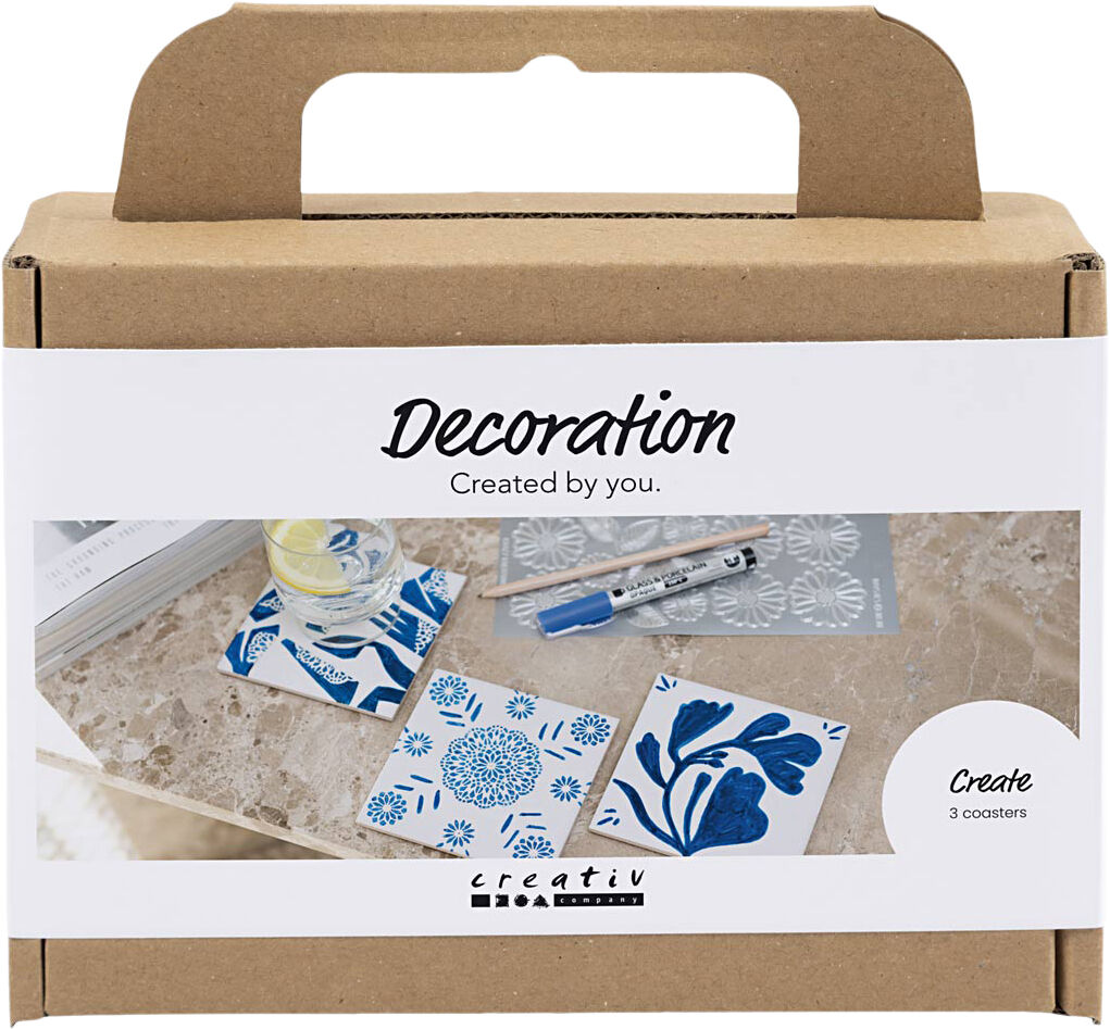Mini DIY Kit Dekoration, Porcel&aelig;ns coasters