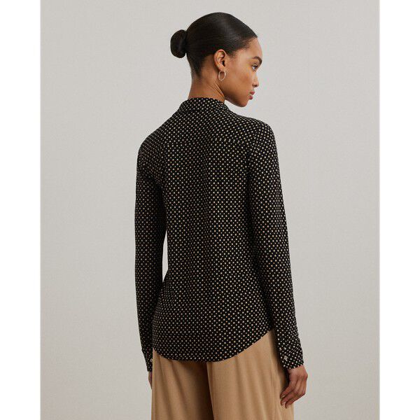 Slim Fit Geo-Print Jersey Shirt