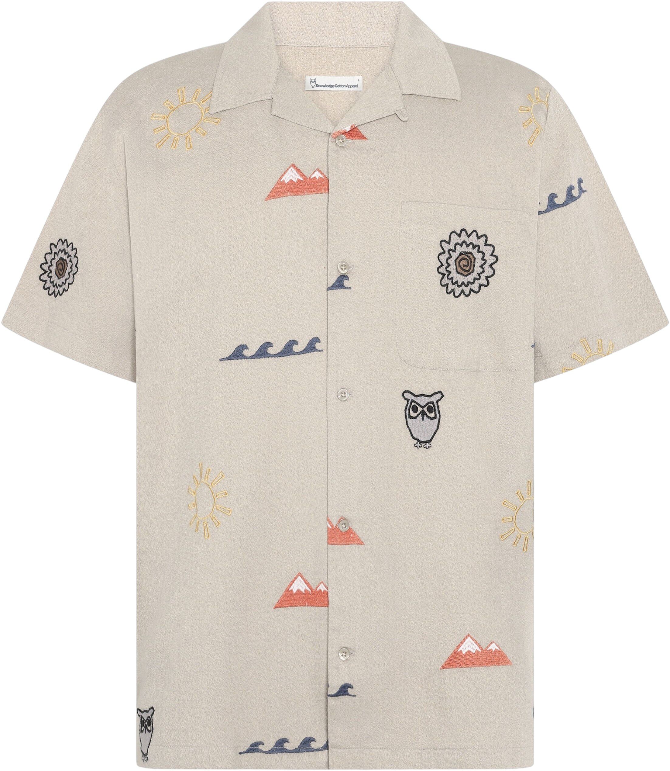 Relaxed embroidery short sleeve shirt