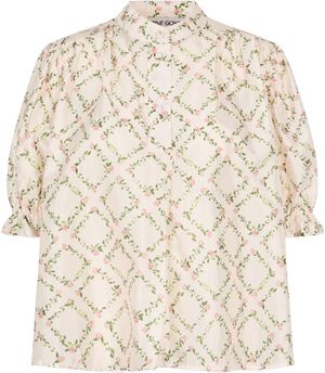 2519 Flat Texture Viscose, Gathered Top