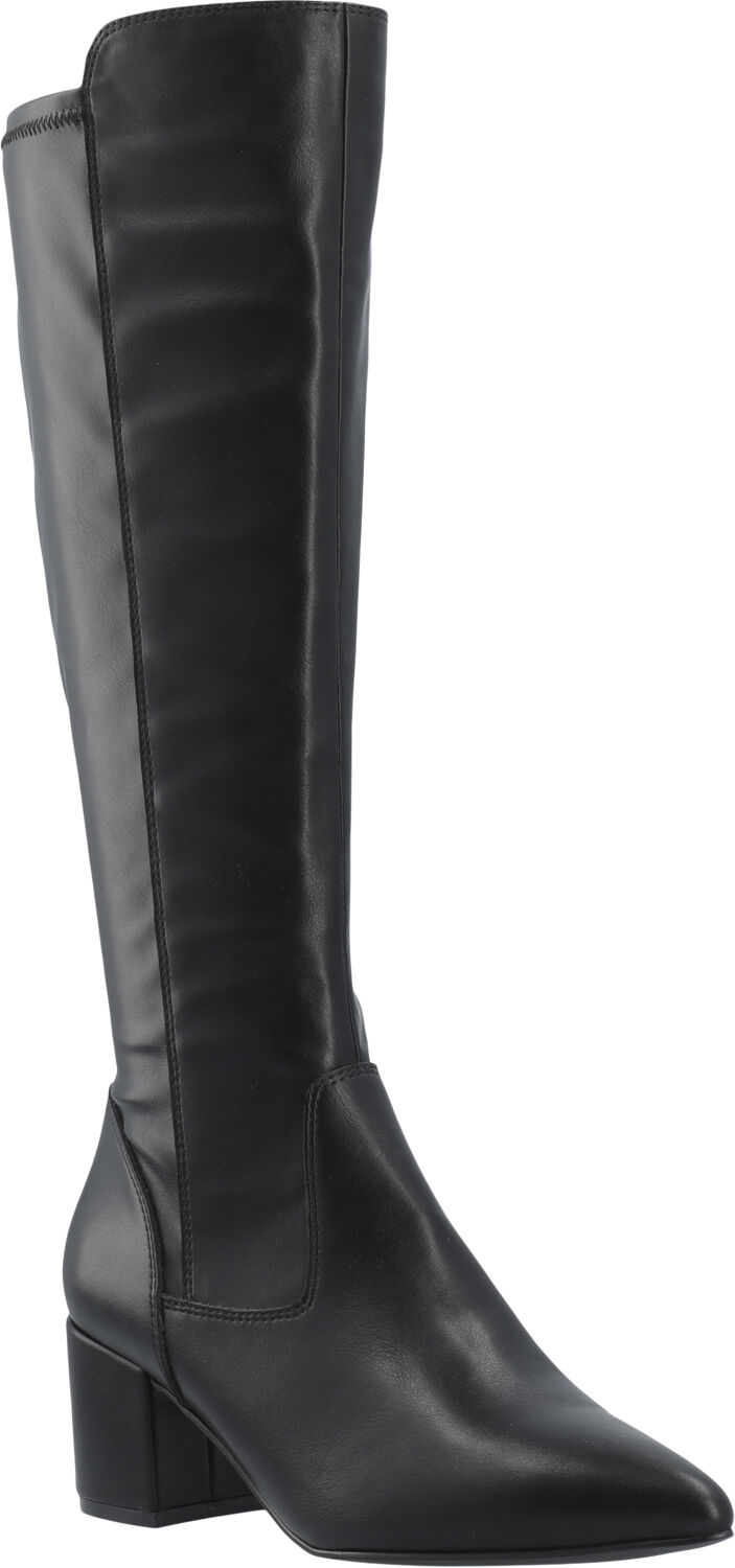 BIADEVIVED Stretch Knee High Boot Smooth Faux Leather