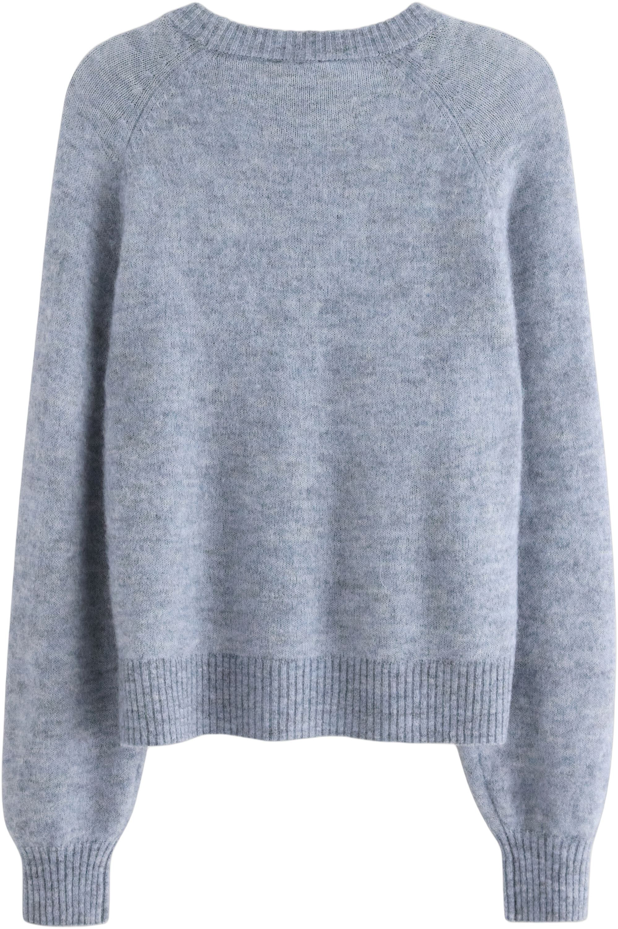 Finstrikket genser i myk ullblandin