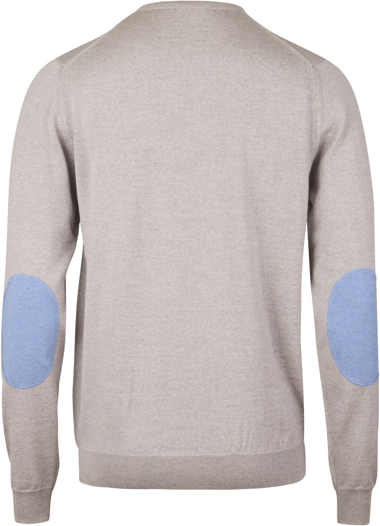 Pullover Knitted Crew Neck With Patch Merino Wool