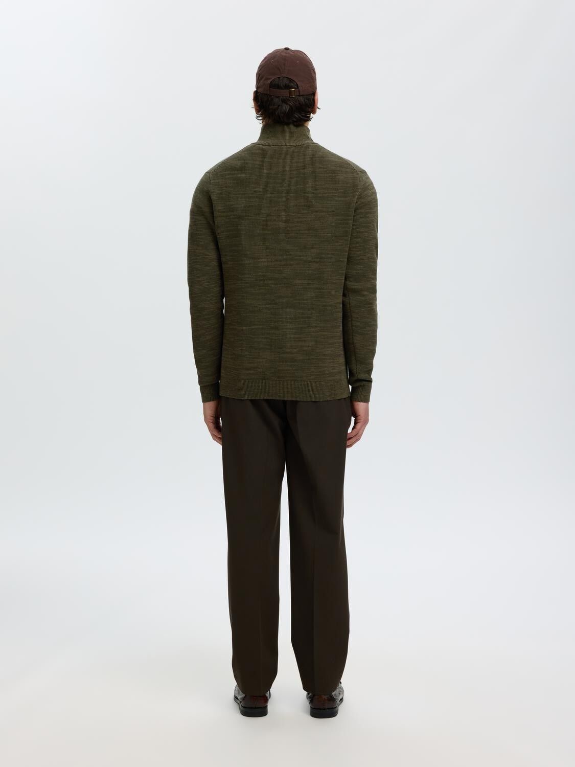 Slmdane Ls Knit Reg Struc Half Zip Noos