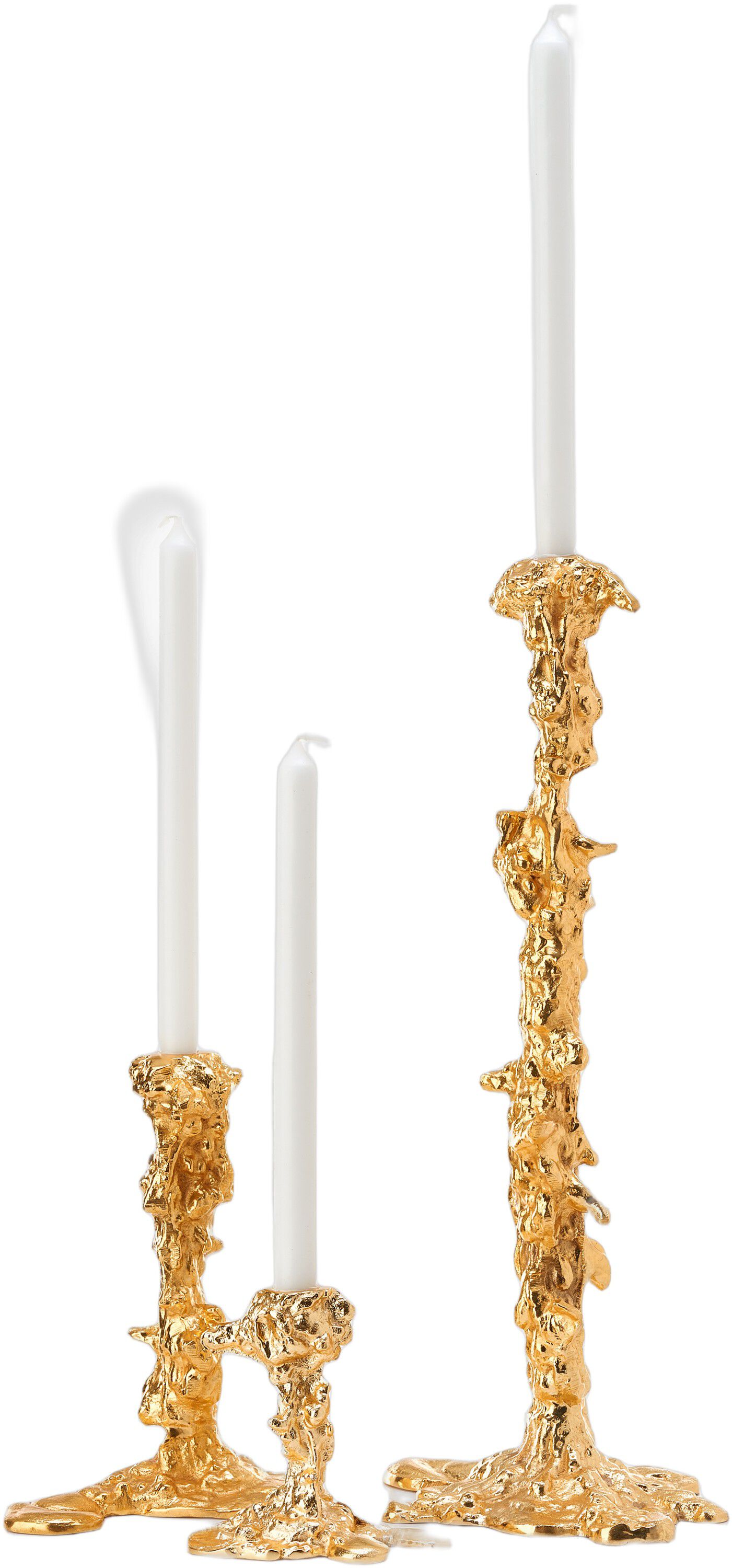 Drip candle holder gold S