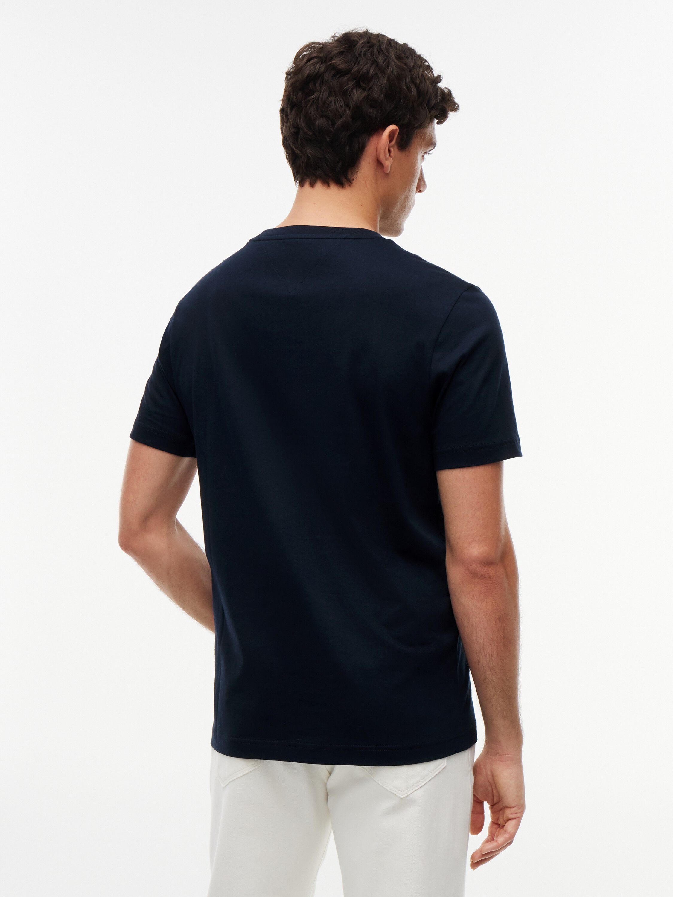 Contrast Logo Crew Neck Jersey T-Shirt