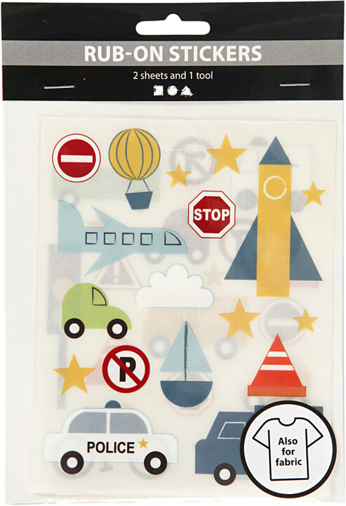 Rub on stickers, transport