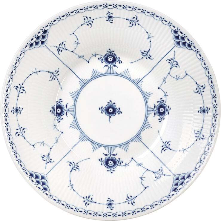 Musselmalet Halvblonde dyb tallerken 24 cm