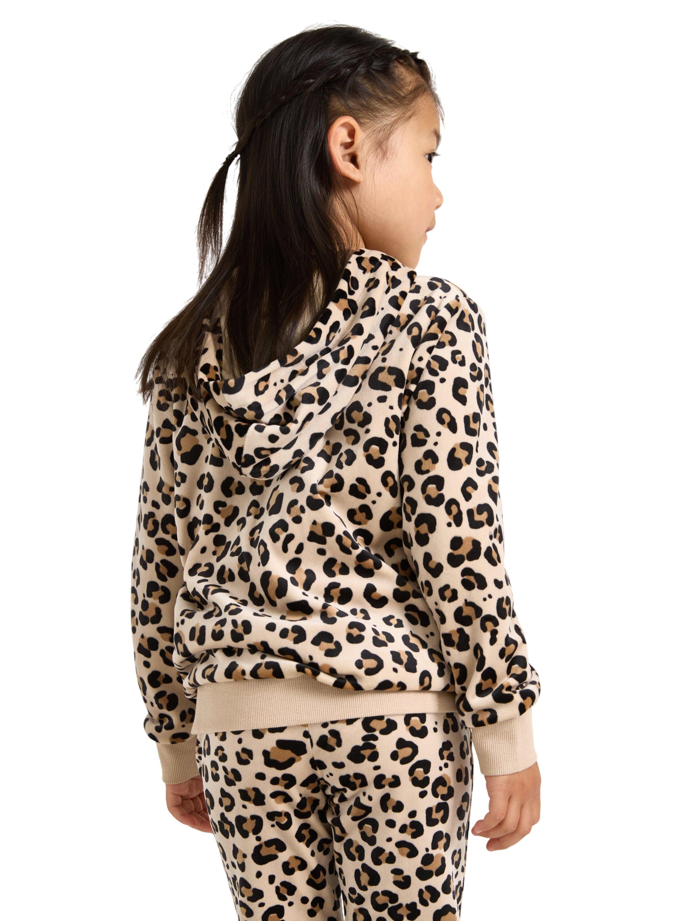 Soft velour hoodie with relaxed fit