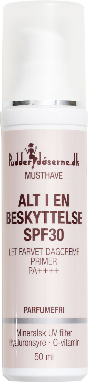 Pudderd&aring;serne Alt i en beskyttelse 30 SPF