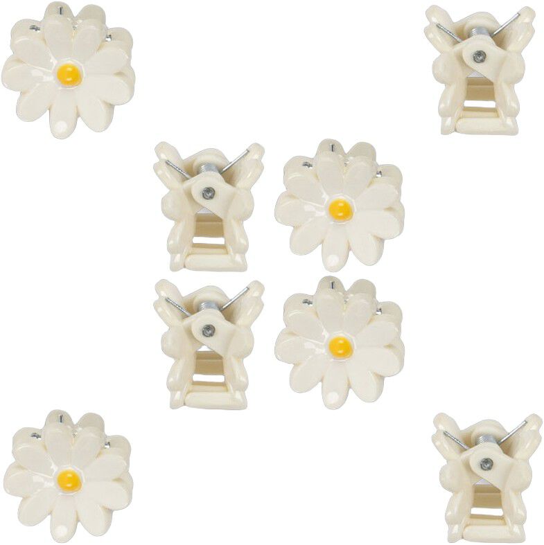 8 PACK DAISY MINI HAIR CLAW