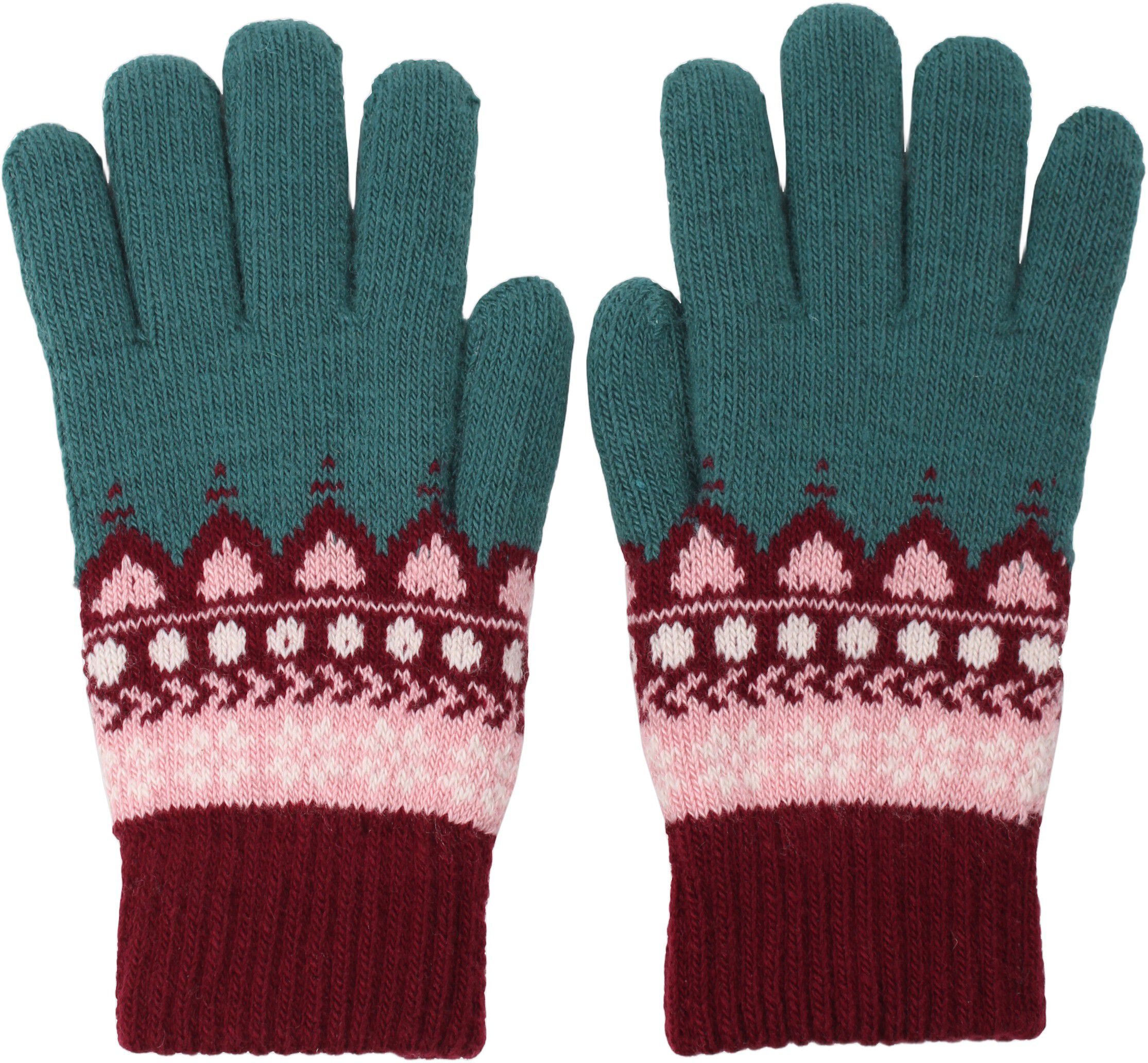 Danechestnut Gloves Dark Slate JAQUARD