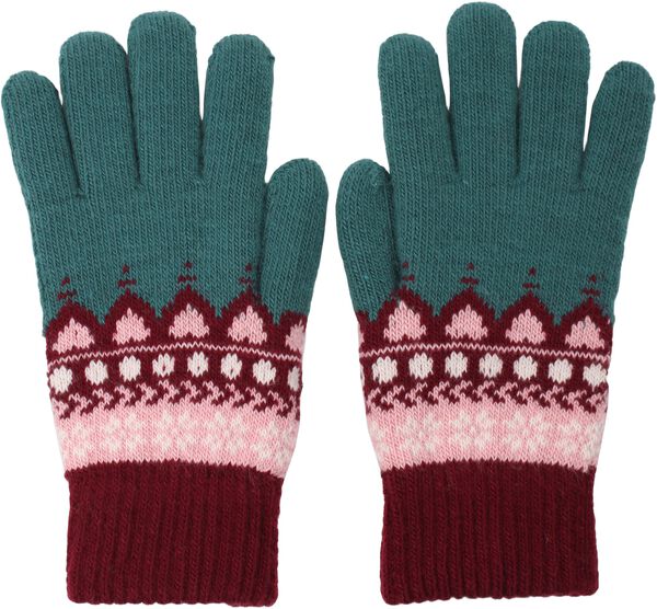 Danechestnut Gloves Dark Slate JAQUARD