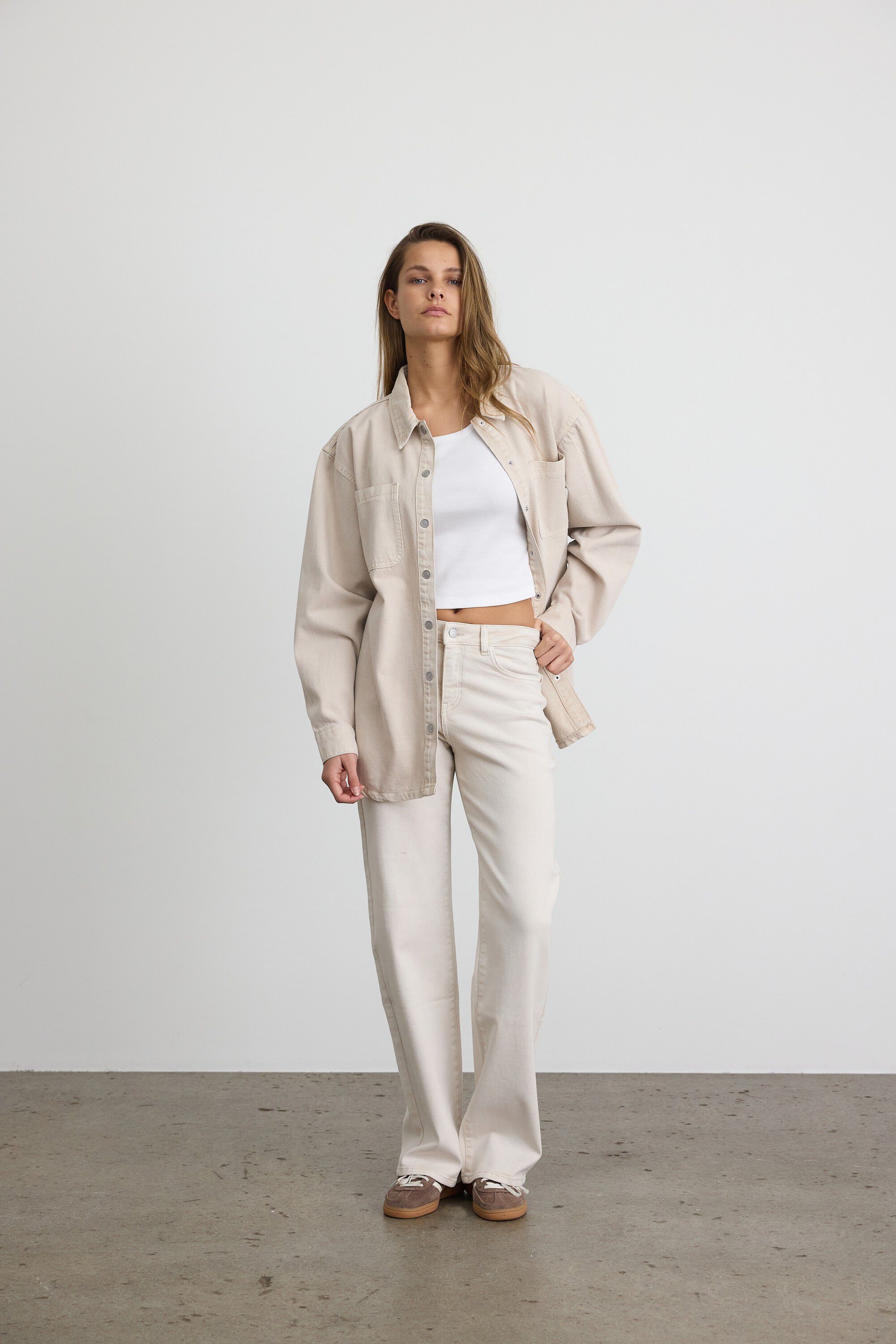 Nmyolanda Mw rette jeans farget