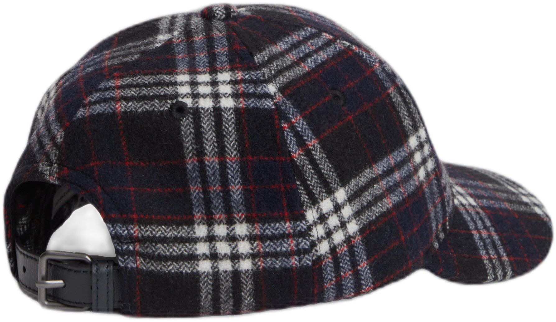 Wool Blend Logo Check Baseball Cap