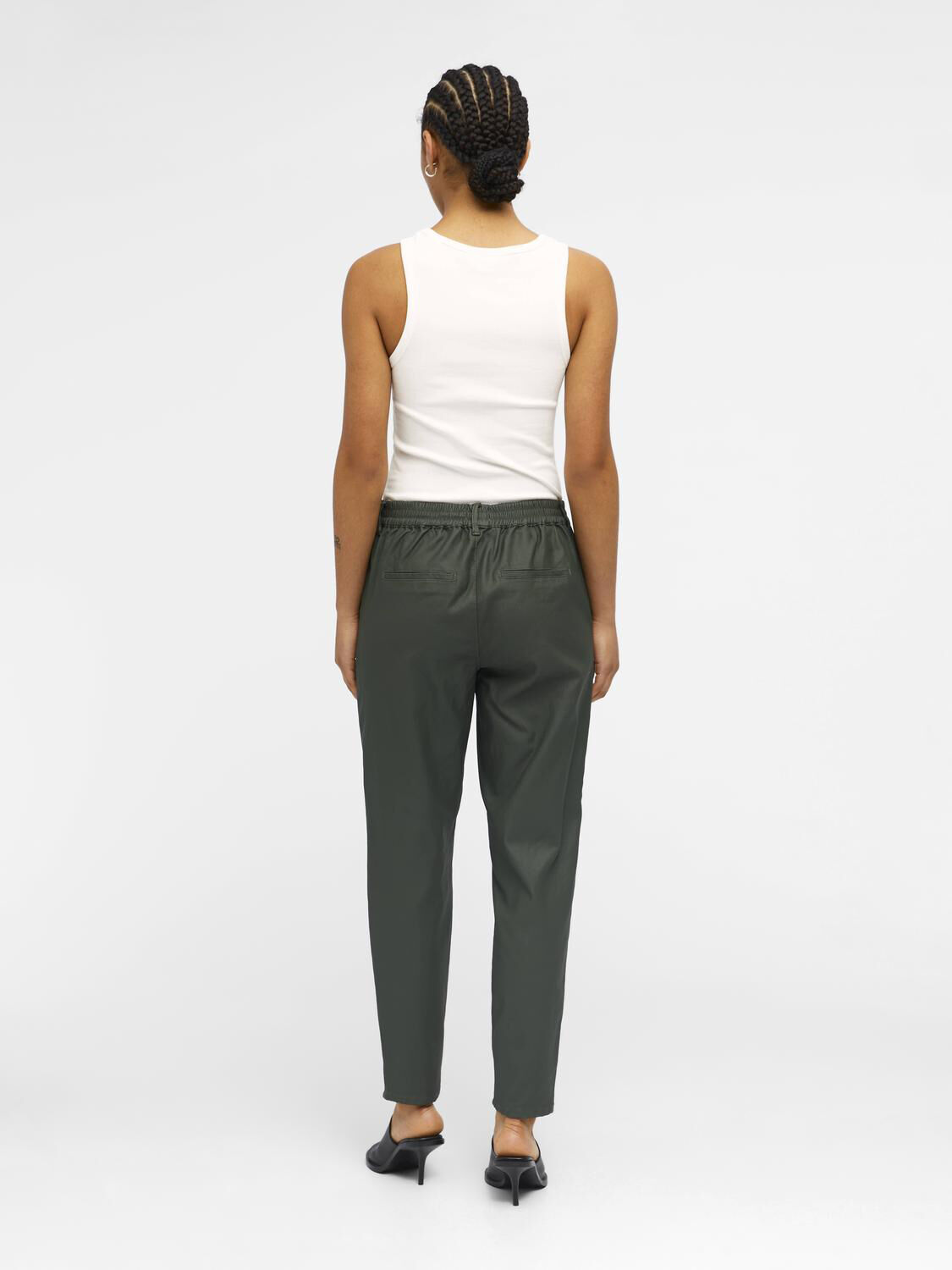 OBJBELLE LISA COATED PANT NOOS