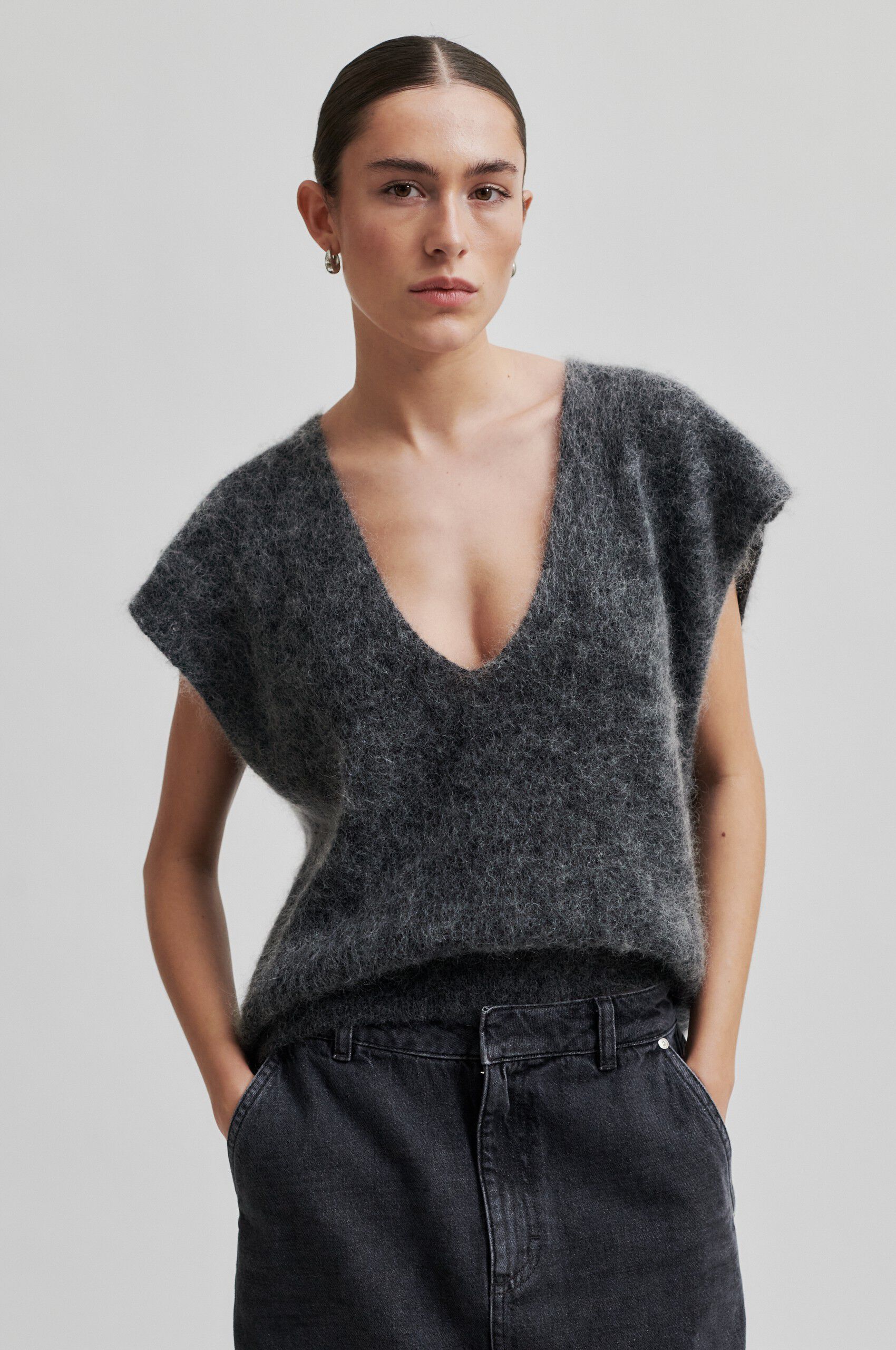 Camryn Mohair Blend Knit Vest
