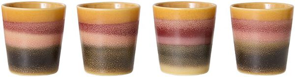 70s ceramics coffee mug sunset