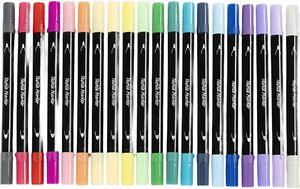 Tekstiltusch, streg 2,3+3,6 mm, suppleringsfarver, 20 stk.