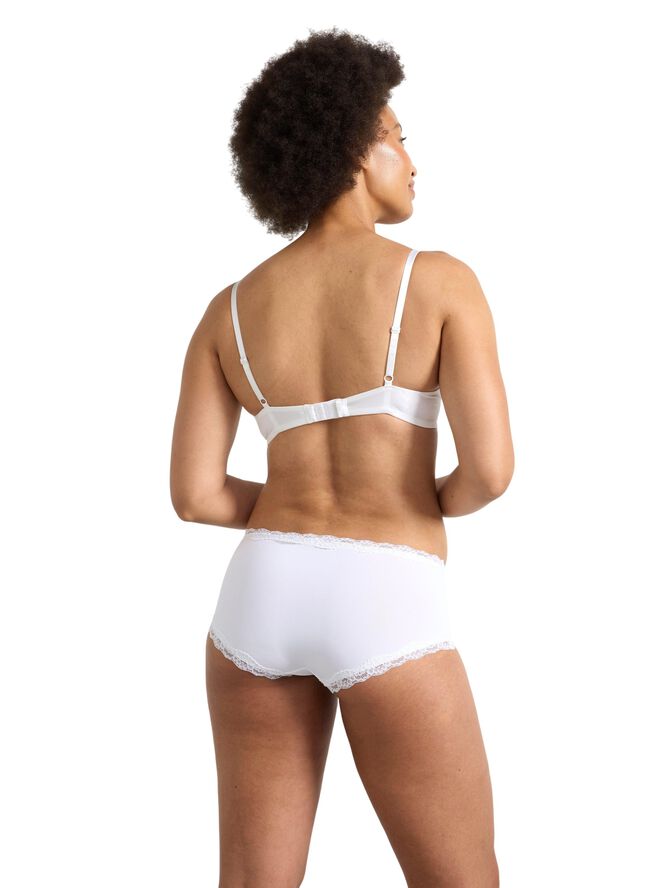 Truser med normal midje og blondekant