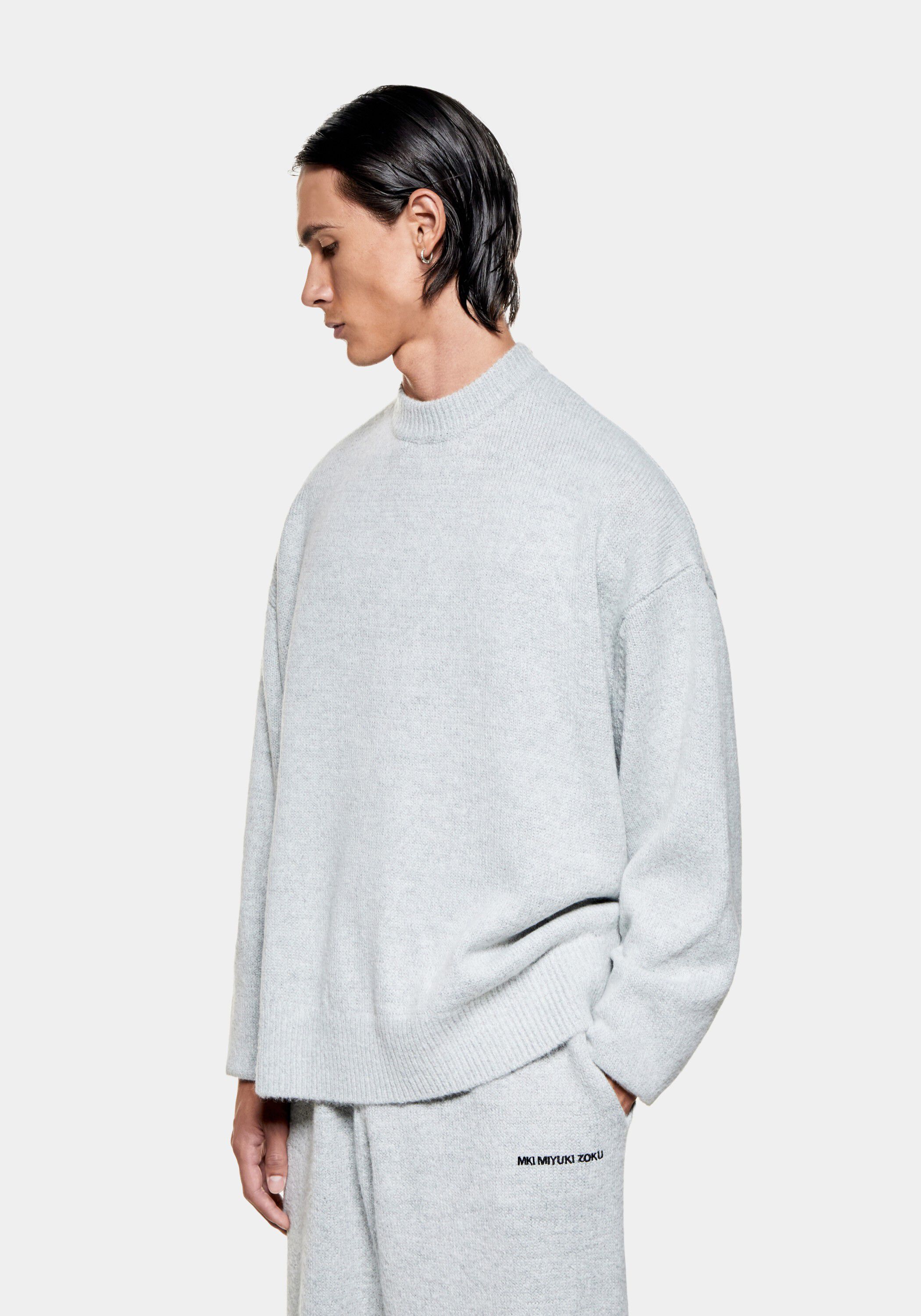 MOHAIR BLEND KNIT CREWNECK