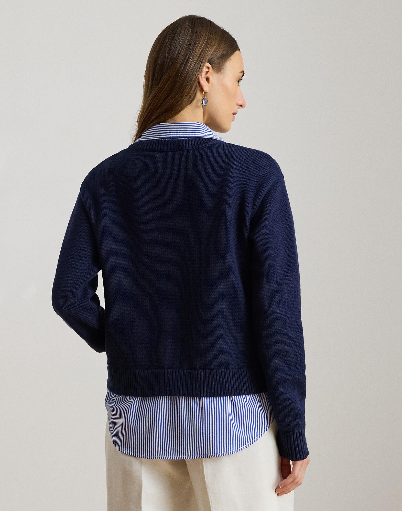 COMBED COTTON-SWEATER-PULLOVER