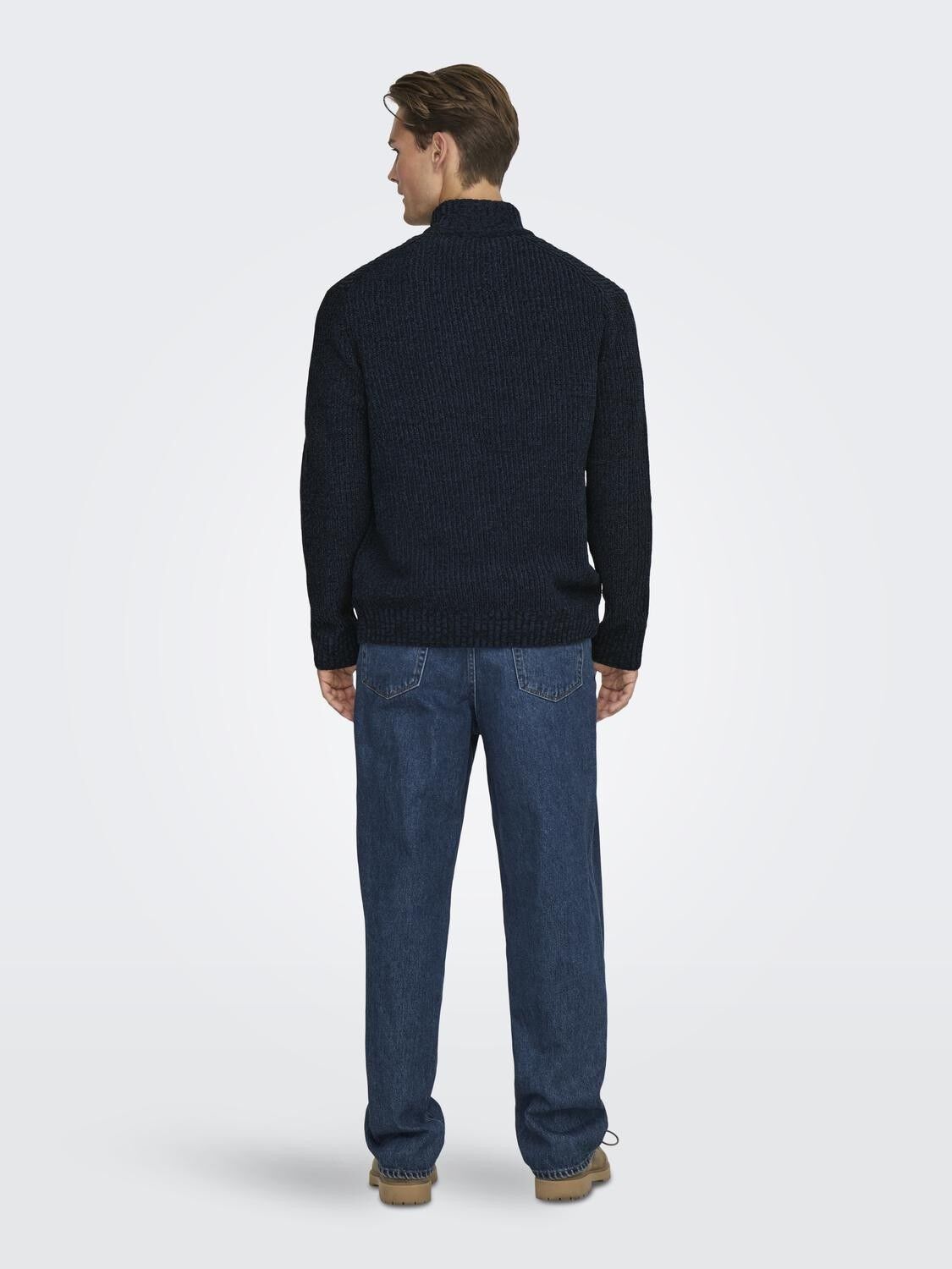 ONSJOIN REG LS HIGH NECK KNIT CAMP