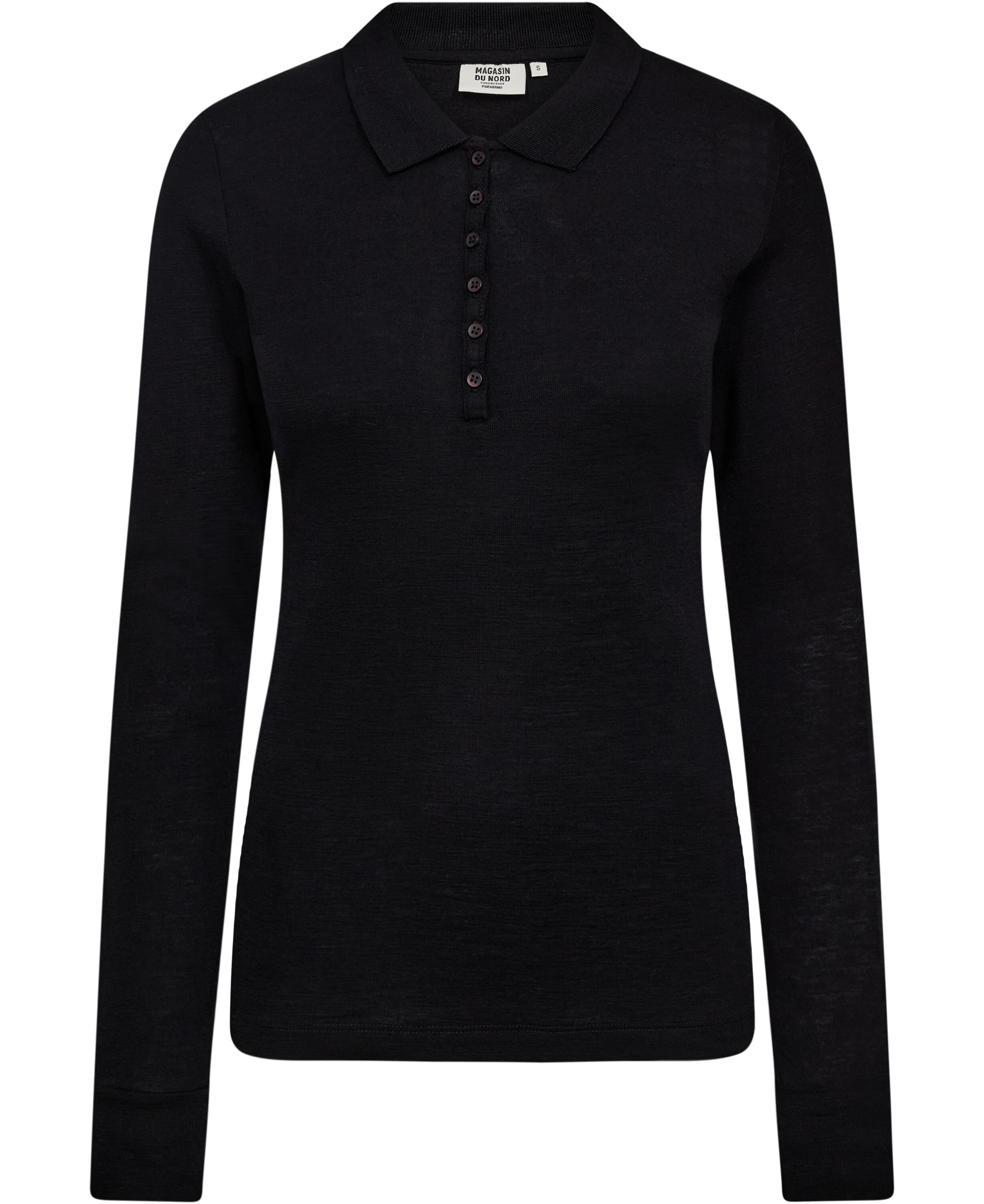 Cilla 12 Lang&aelig;rmede polo strik - 100% Merino uld RWS