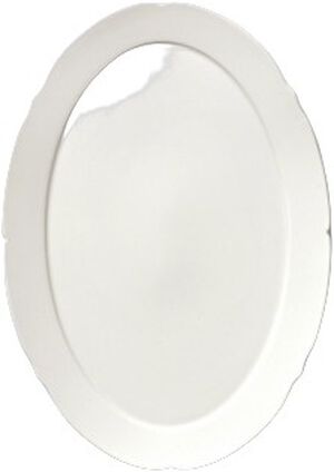 OVAL PLATE L WHITE SILHOUETTE