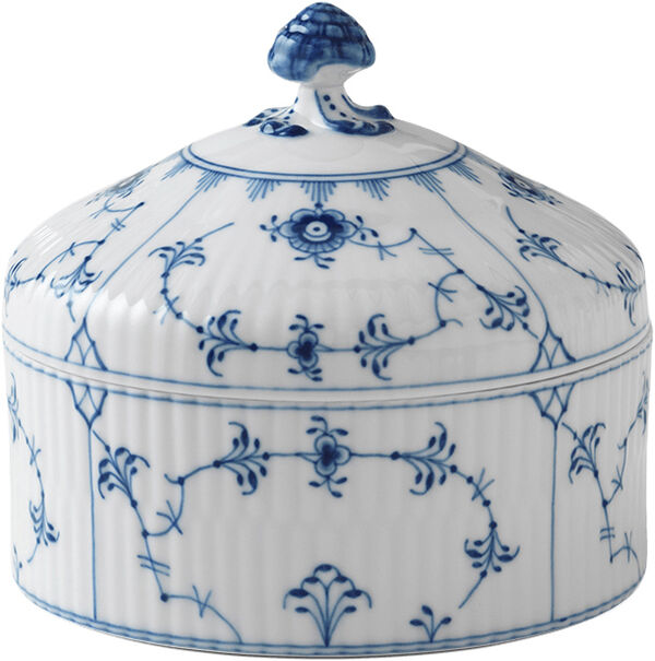 Musselmalet Riflet 54 cl. terrin med låg