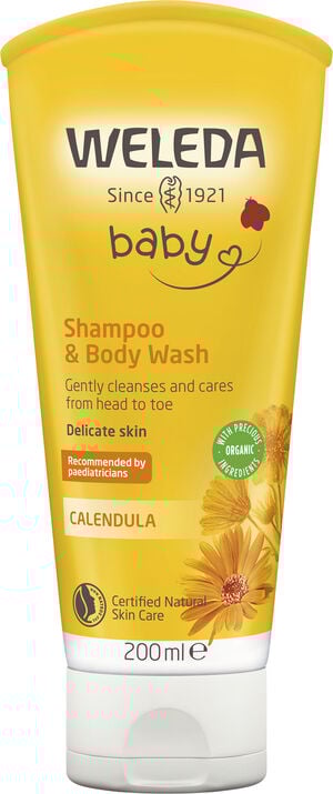 Baby Calendula Shampoo & Body Wash 200 ml.
