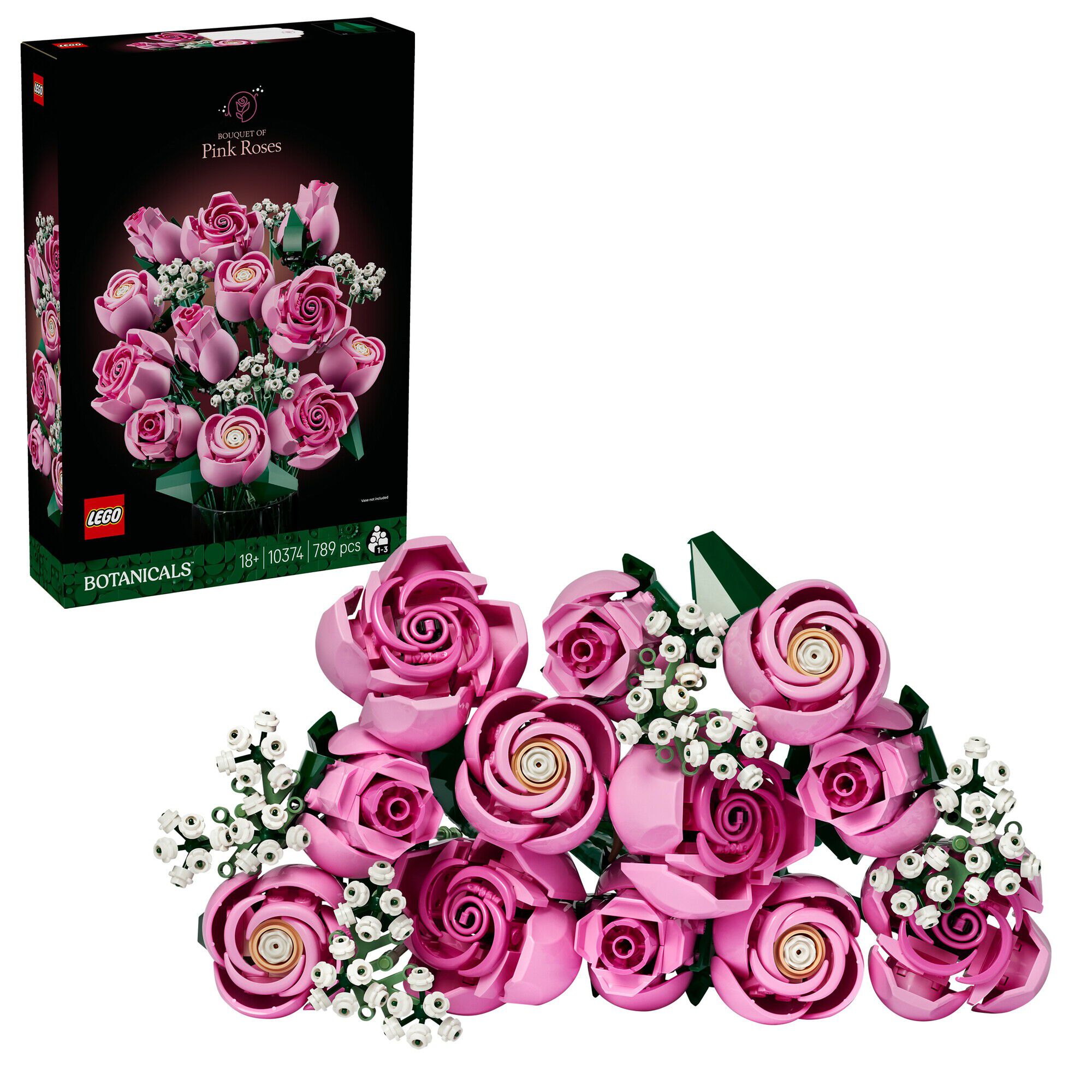 Buket af pink roser 10374