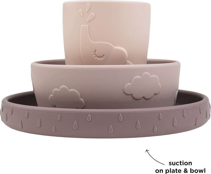 Stick&Stay spisesæt Deer friends Pudder
