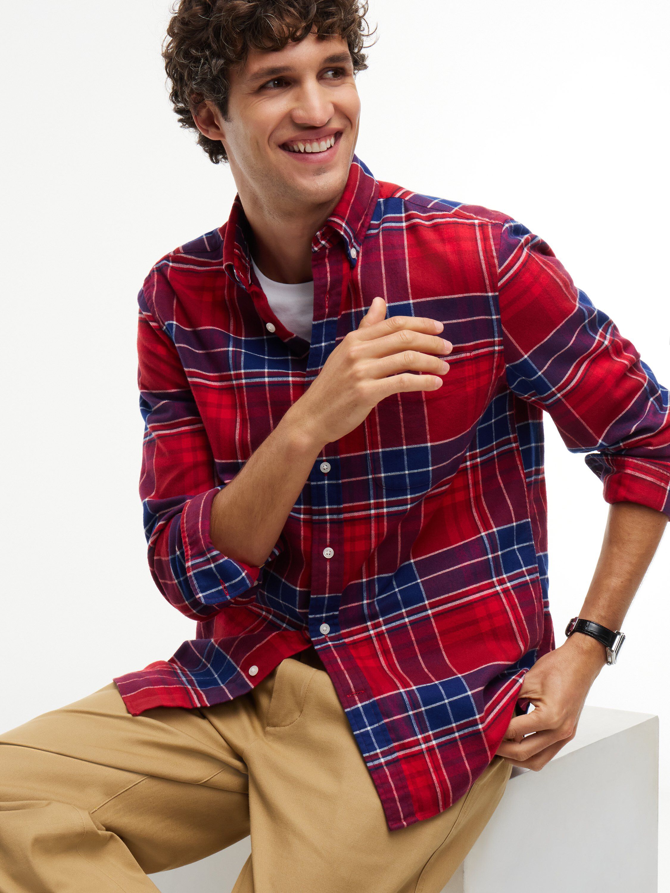 Regular Fit Tartan Check Flannel Shirt