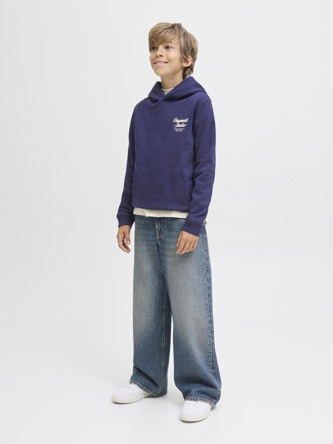 Jornorrebro Typo Back Sweat Hood Sn Jnr