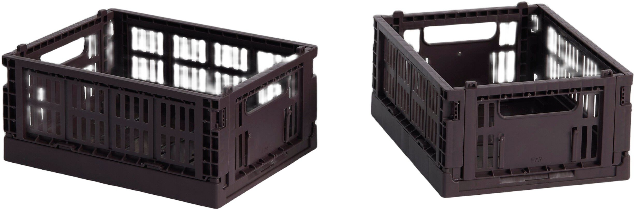 HAY Colour Crate Mini-Set of 2-Warm grey