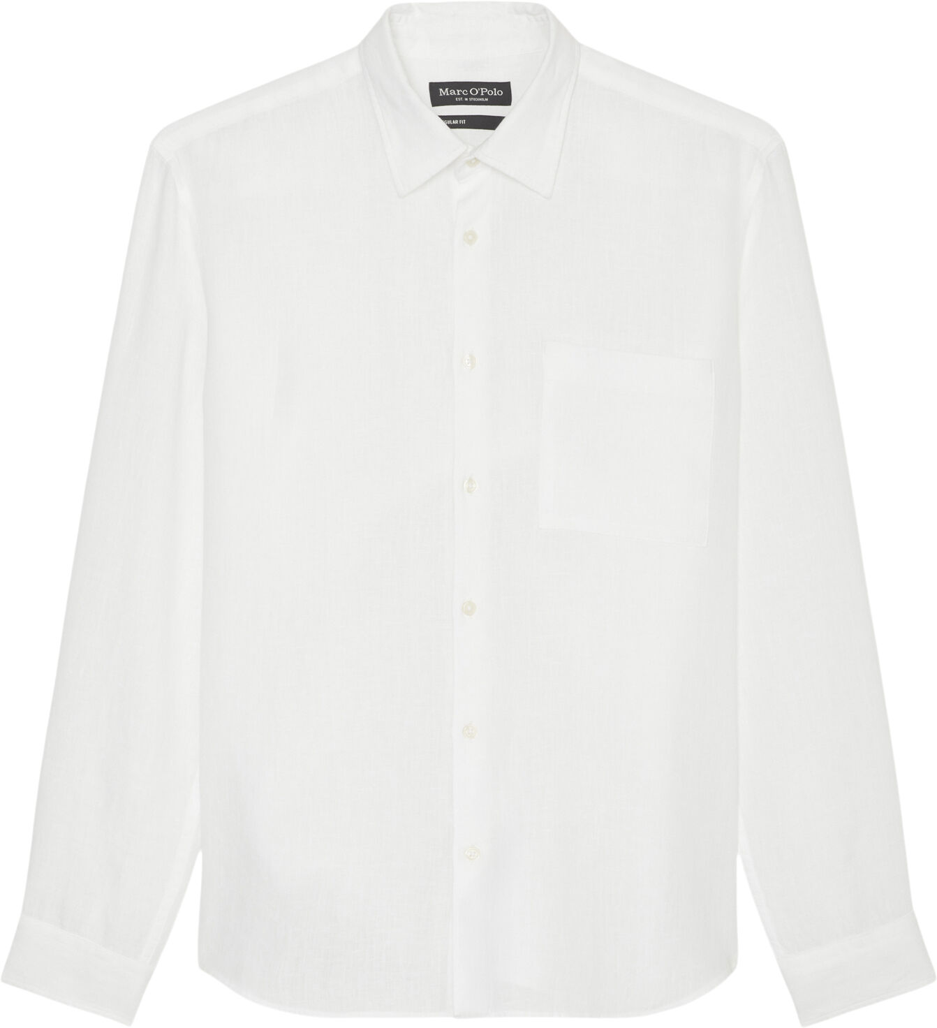 Kent collar, long sleeves, one rect