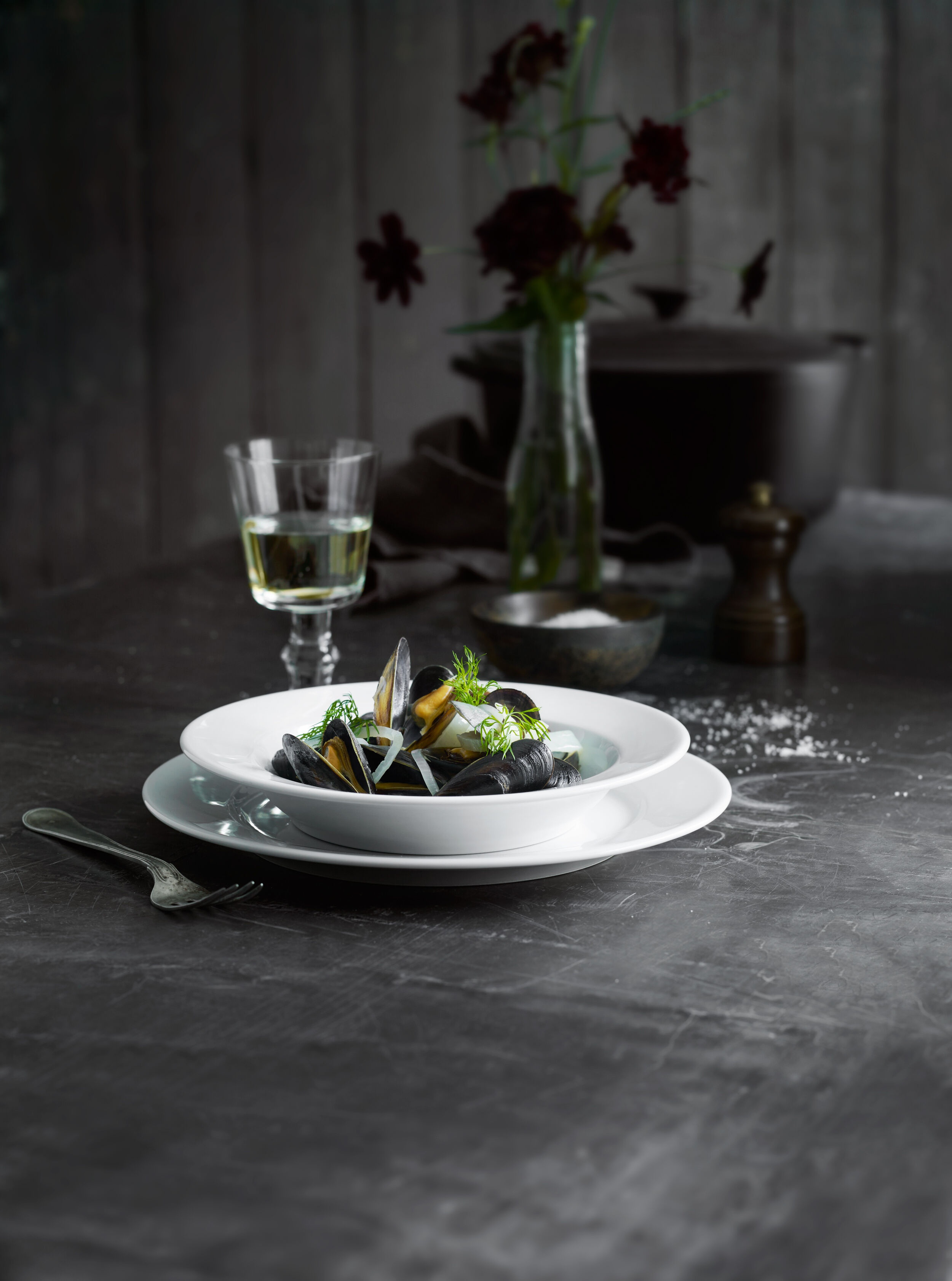 "Tallrik flat Sancerre 28 cm Vit"