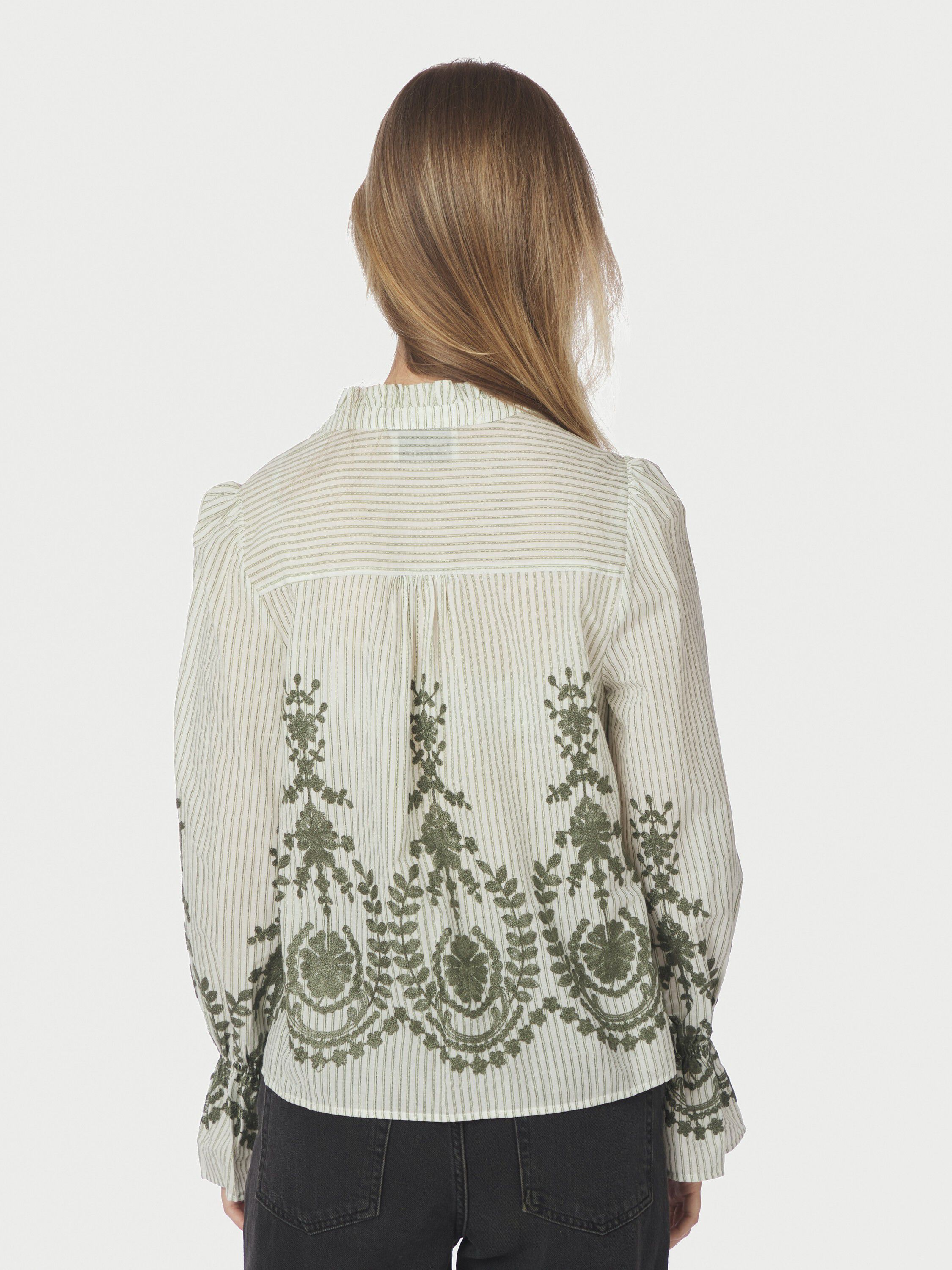 Amara Stripe Emb Blouse