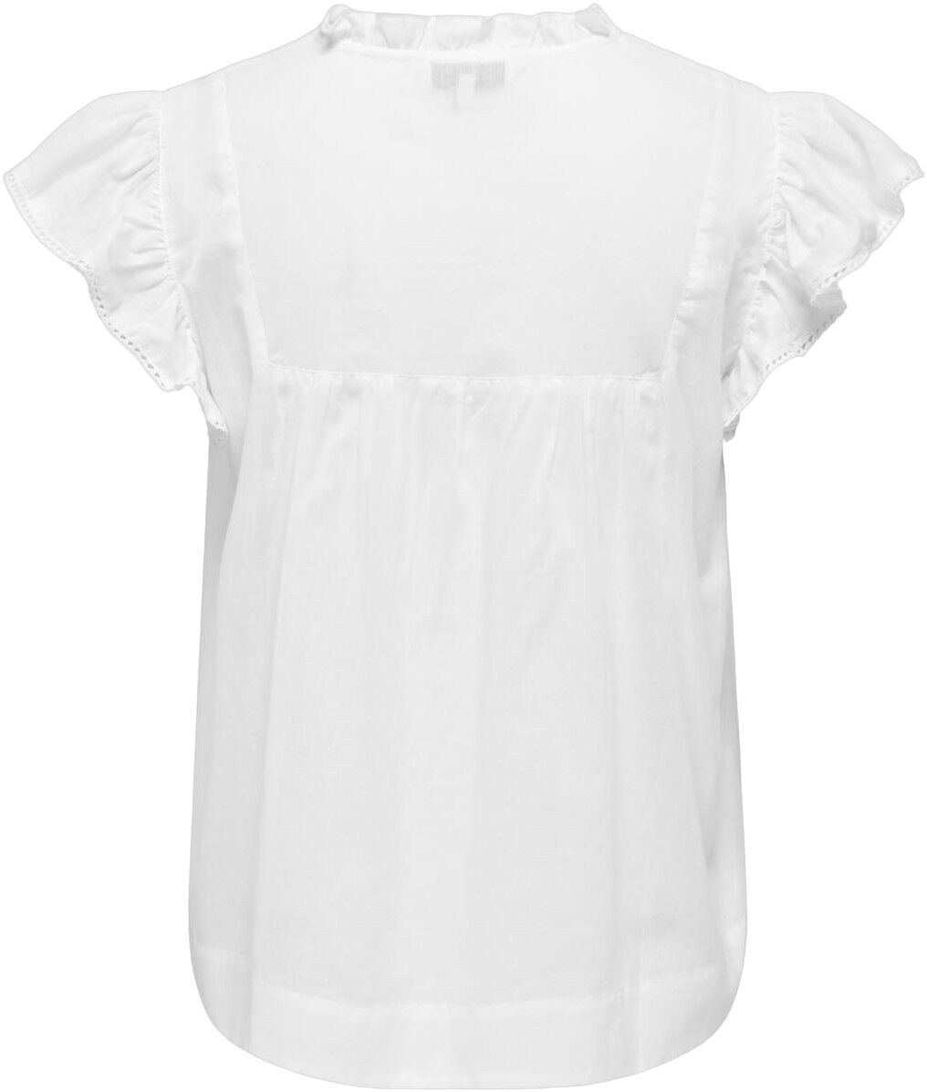 Onltea-Idris S/L Frill Tape Top Wvn