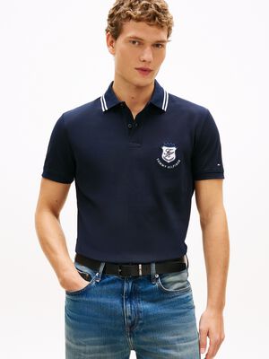 Regular Fit Crest Appliqu&eacute; Polo Shirt