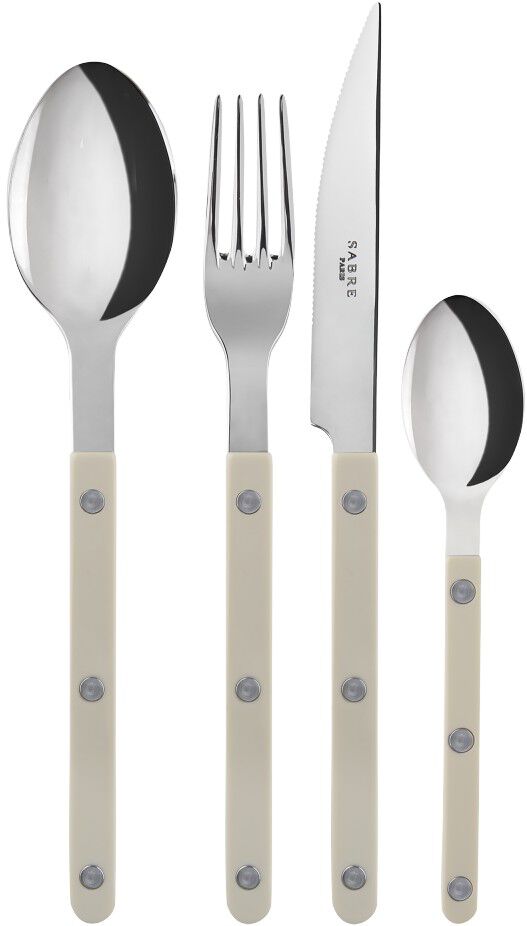 Bistrot Solid / 4 pieces cutlery set / Light kaki